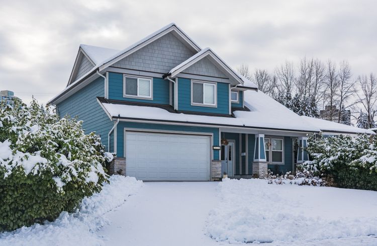 snow outside of a home, how to protect your home from winter weather